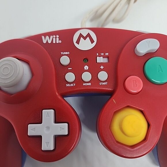 Hori Wii / Wii U Mario Red / Blue Controller US Seller Tight Sticks Tested Works - Picture 3 of 9